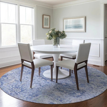 Geneva Blue Washable Indoor-Outdoor Rug-Outdoor Rugs-LOOMLAN Rugs-LOOMLAN