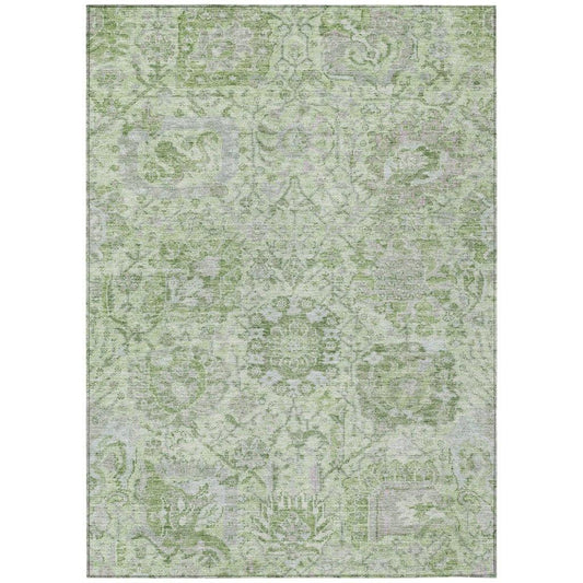Geneva Green Washable Indoor-Outdoor Rug-Outdoor Rugs-LOOMLAN Rugs-2'6" x 3'10"-LOOMLAN