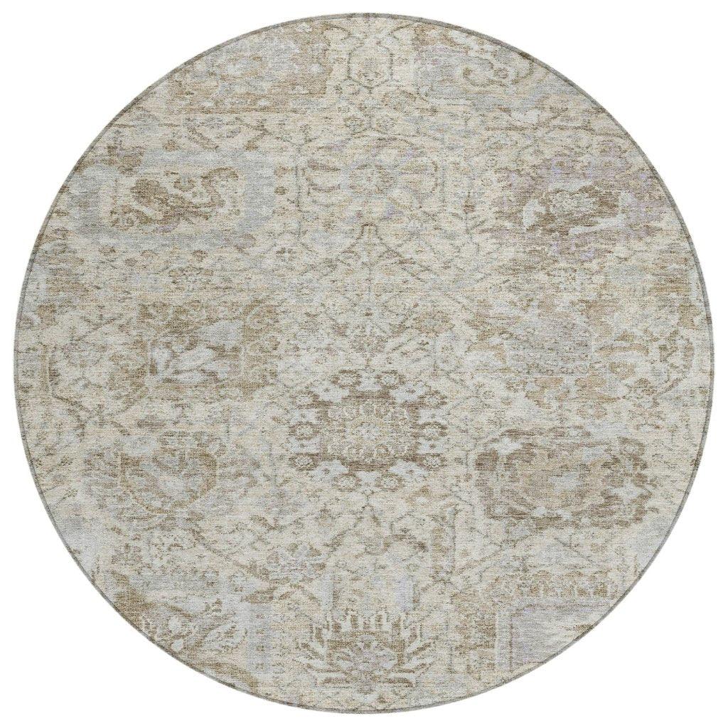 Geneva Ivory Washable Indoor-Outdoor Rug-Outdoor Rugs-LOOMLAN Rugs-8' x 8'-LOOMLAN