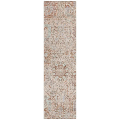 Geneva Orange Washable Indoor-Outdoor Rug-Outdoor Rugs-LOOMLAN Rugs-2'3" x 7'6"-LOOMLAN