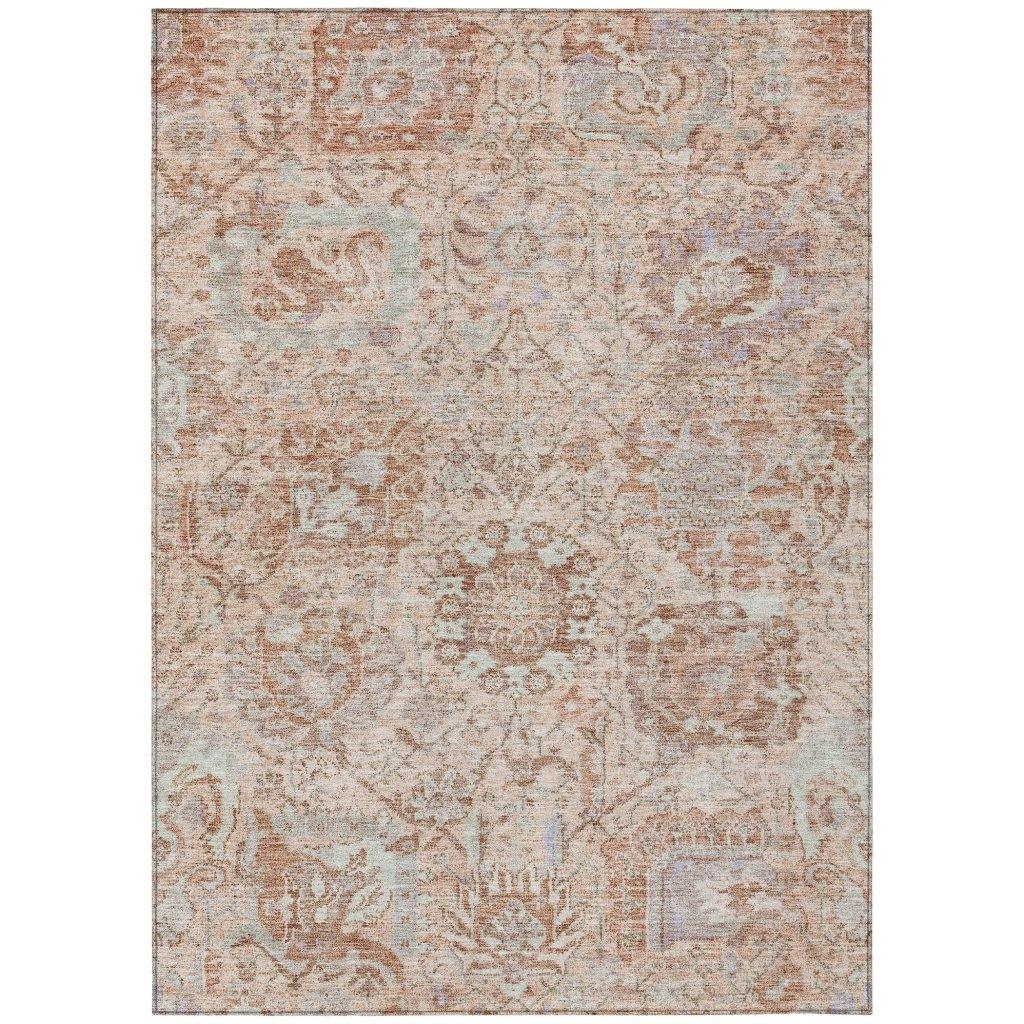 Geneva Orange Washable Indoor-Outdoor Rug-Outdoor Rugs-LOOMLAN Rugs-2'6" x 3'10"-LOOMLAN