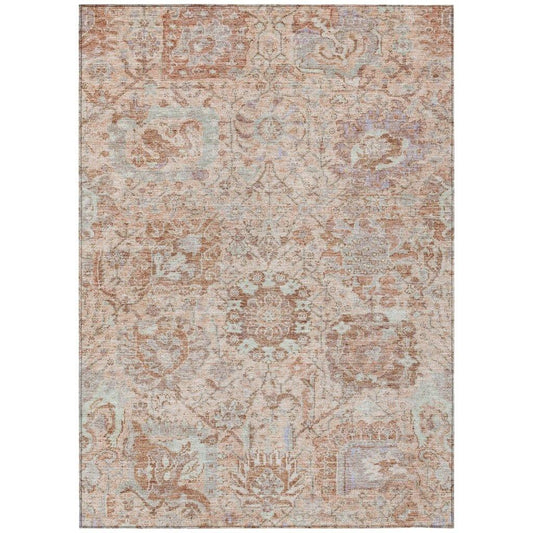 Geneva Orange Washable Indoor-Outdoor Rug-Outdoor Rugs-LOOMLAN Rugs-2'6" x 3'10"-LOOMLAN