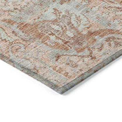 Geneva Orange Washable Indoor-Outdoor Rug-Outdoor Rugs-LOOMLAN Rugs-LOOMLAN