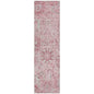 Geneva Pink Washable Indoor-Outdoor Rug-Outdoor Rugs-LOOMLAN Rugs-2'3" x 7'6"-LOOMLAN