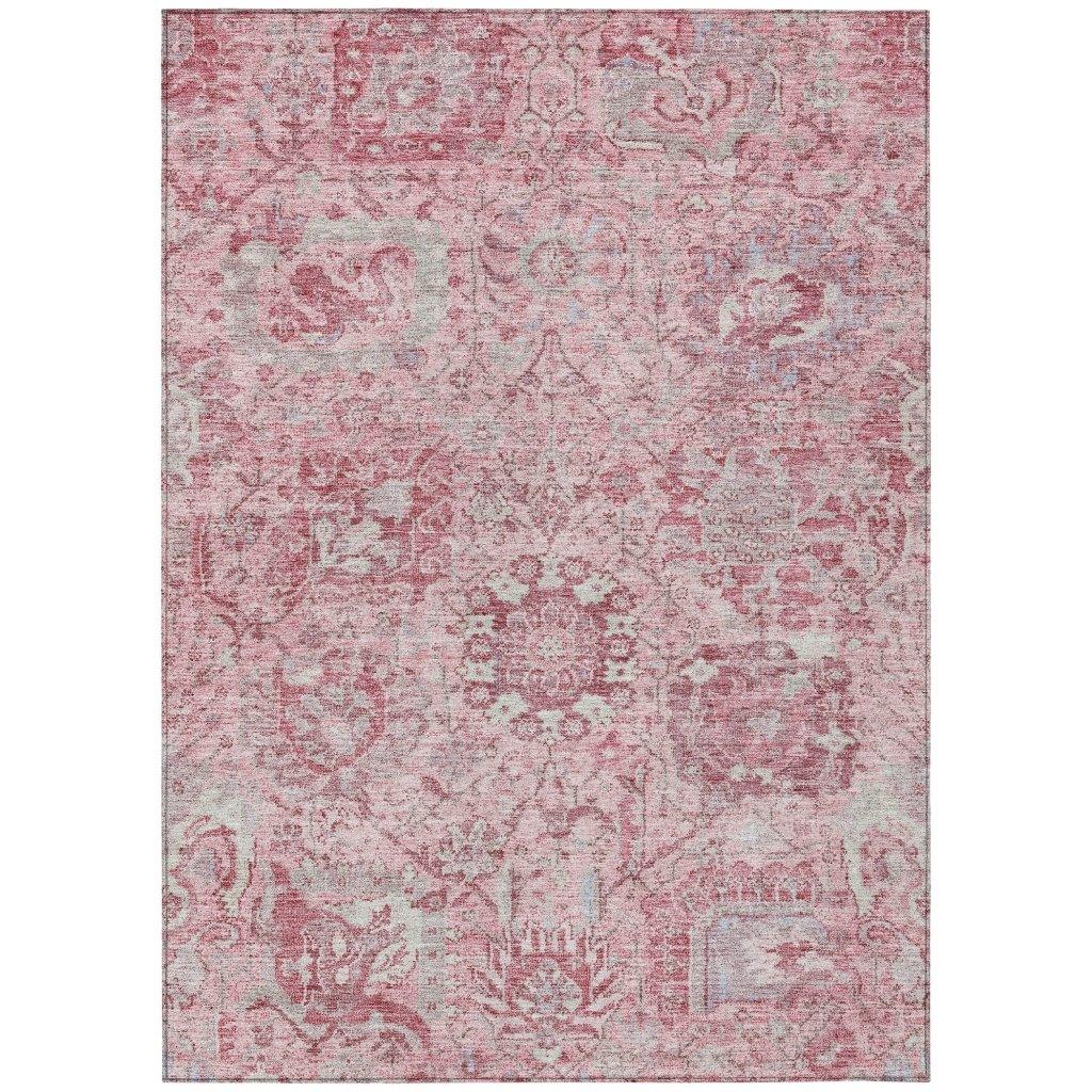 Geneva Pink Washable Indoor-Outdoor Rug-Outdoor Rugs-LOOMLAN Rugs-2'6" x 3'10"-LOOMLAN