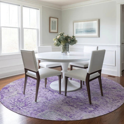 Geneva Purple Washable Indoor-Outdoor Rug-Outdoor Rugs-LOOMLAN Rugs-LOOMLAN