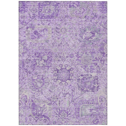 Geneva Purple Washable Indoor-Outdoor Rug-Outdoor Rugs-LOOMLAN Rugs-2'6" x 3'10"-LOOMLAN