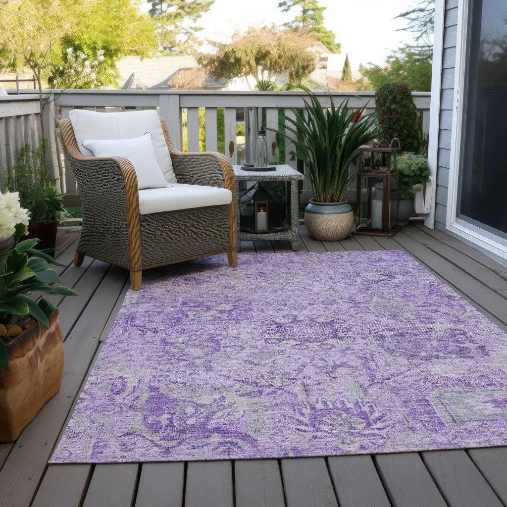 Geneva Purple Washable Indoor-Outdoor Rug-Outdoor Rugs-LOOMLAN Rugs-LOOMLAN