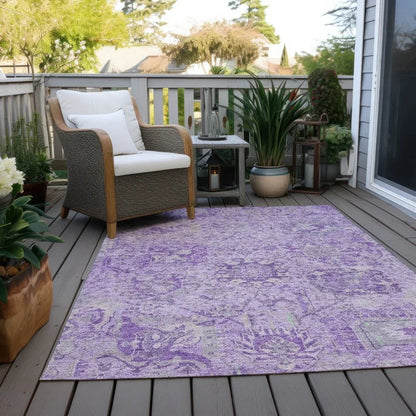 Geneva Purple Washable Indoor-Outdoor Rug-Outdoor Rugs-LOOMLAN Rugs-LOOMLAN