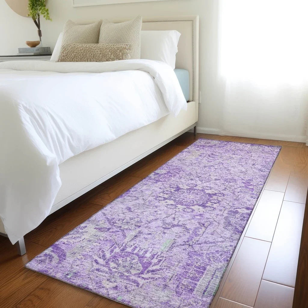 Geneva Purple Washable Indoor-Outdoor Rug-Outdoor Rugs-LOOMLAN Rugs-LOOMLAN