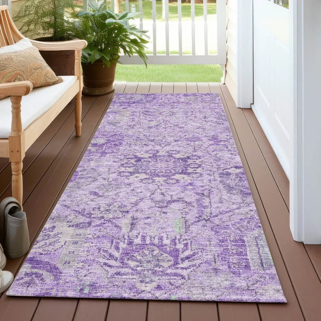 Geneva Purple Washable Indoor-Outdoor Rug-Outdoor Rugs-LOOMLAN Rugs-LOOMLAN