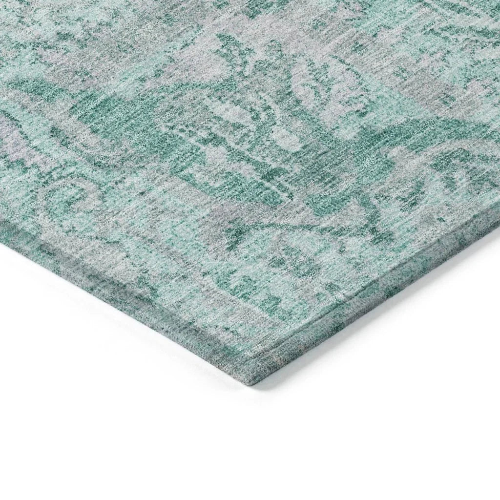 Geneva Teal Washable Indoor-Outdoor Rug-Outdoor Rugs-LOOMLAN Rugs-LOOMLAN