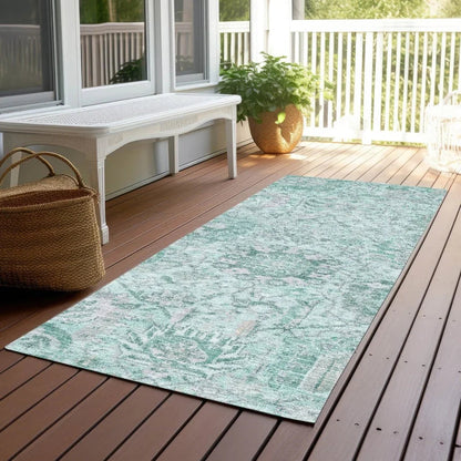 Geneva Teal Washable Indoor-Outdoor Rug-Outdoor Rugs-LOOMLAN Rugs-LOOMLAN