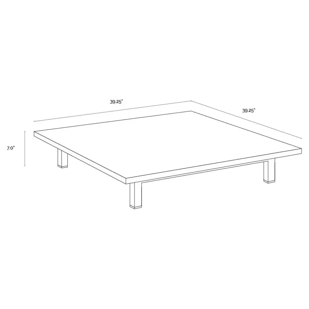 Geneve Aluminum Outdoor Coffee Table-Outdoor Coffee Tables-SUNPAN-LOOMLAN