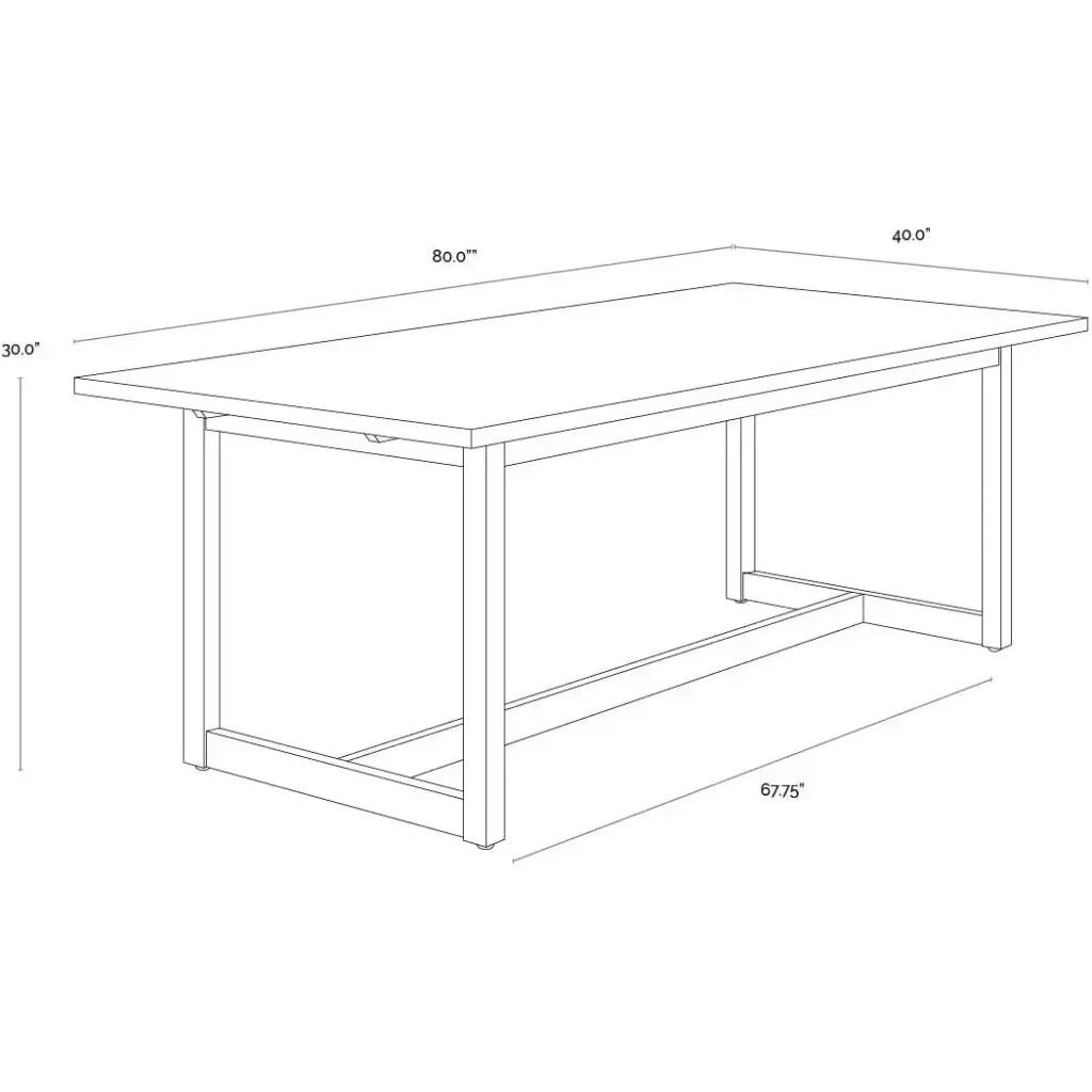 Geneve Aluminum Outdoor Dining Table-Outdoor Dining Tables-SUNPAN-LOOMLAN