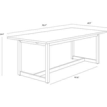 Geneve Aluminum Outdoor Dining Table-Outdoor Dining Tables-SUNPAN-LOOMLAN