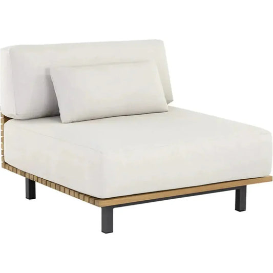 Geneve Cream Fabric Outdoor Modular Chair-Outdoor Lounge Chairs-SUNPAN-LOOMLAN