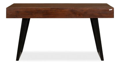 Genius Empire Wooden Brown Desk-Home Office Desks-Sarreid-LOOMLAN