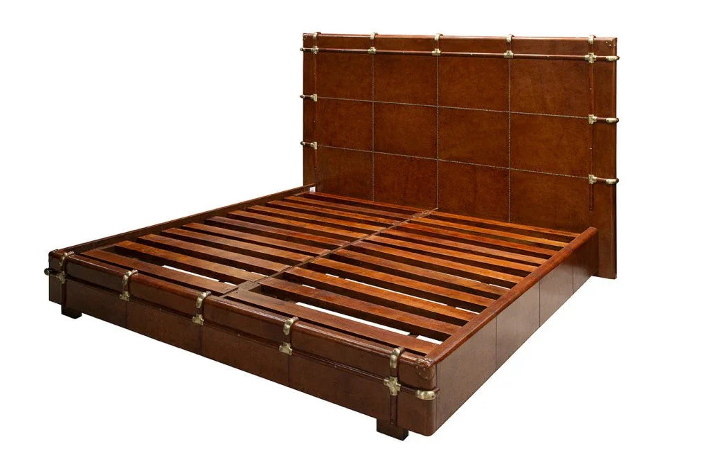 Gentlemen's Wood Framed King Bed - LOOMLAN - Furniture Classics - Beds
