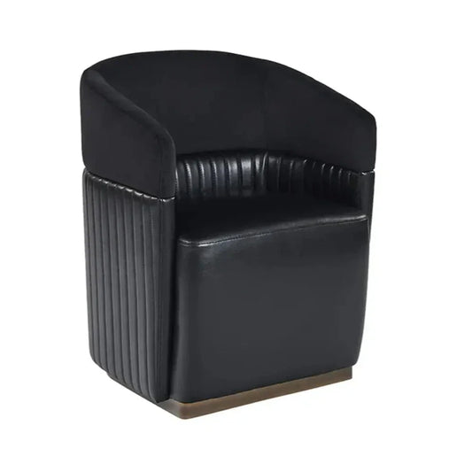 Genval Performance Fabric Wheeled Lounge Chair - LOOMLAN - SUNPAN - Dining Chairs