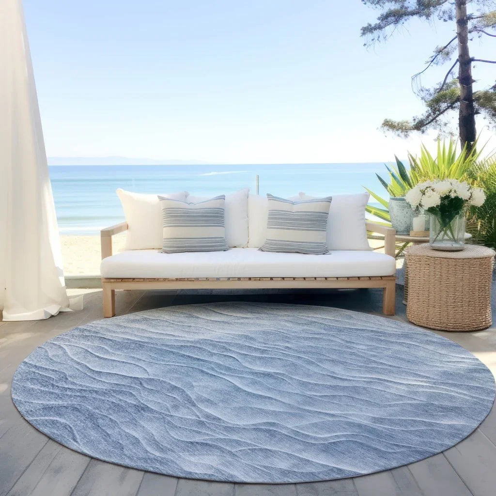 Geodari Blue Washable Indoor - Outdoor Rug - LOOMLAN - LOOMLAN Rugs - Outdoor Rugs
