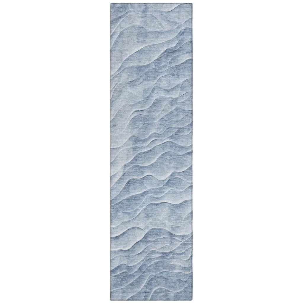 Geodari Blue Washable Indoor - Outdoor Rug - LOOMLAN - LOOMLAN Rugs - Outdoor Rugs