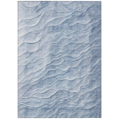 Geodari Blue Washable Indoor - Outdoor Rug - LOOMLAN - LOOMLAN Rugs - Outdoor Rugs