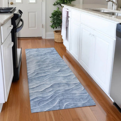 Geodari Blue Washable Indoor - Outdoor Rug - LOOMLAN - LOOMLAN Rugs - Outdoor Rugs