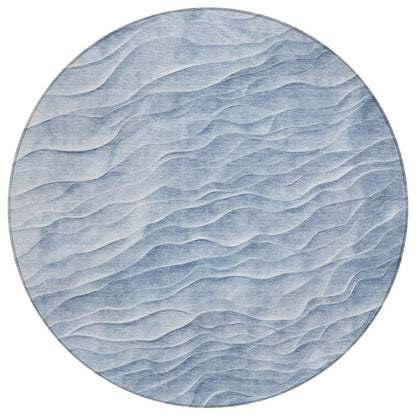 Geodari Blue Washable Indoor - Outdoor Rug - LOOMLAN - LOOMLAN Rugs - Outdoor Rugs