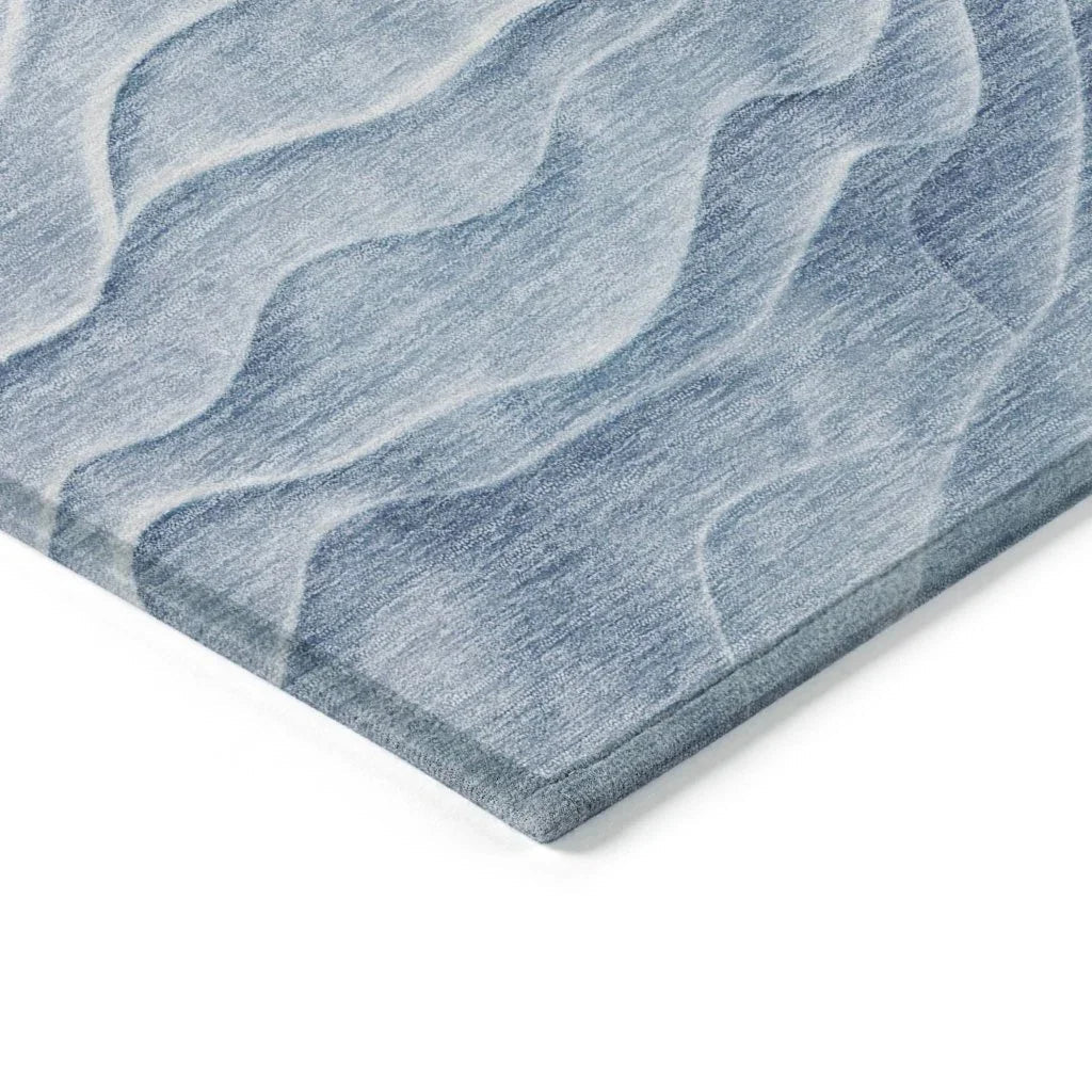 Geodari Blue Washable Indoor - Outdoor Rug - LOOMLAN - LOOMLAN Rugs - Outdoor Rugs