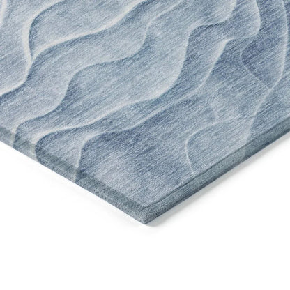 Geodari Blue Washable Indoor - Outdoor Rug - LOOMLAN - LOOMLAN Rugs - Outdoor Rugs