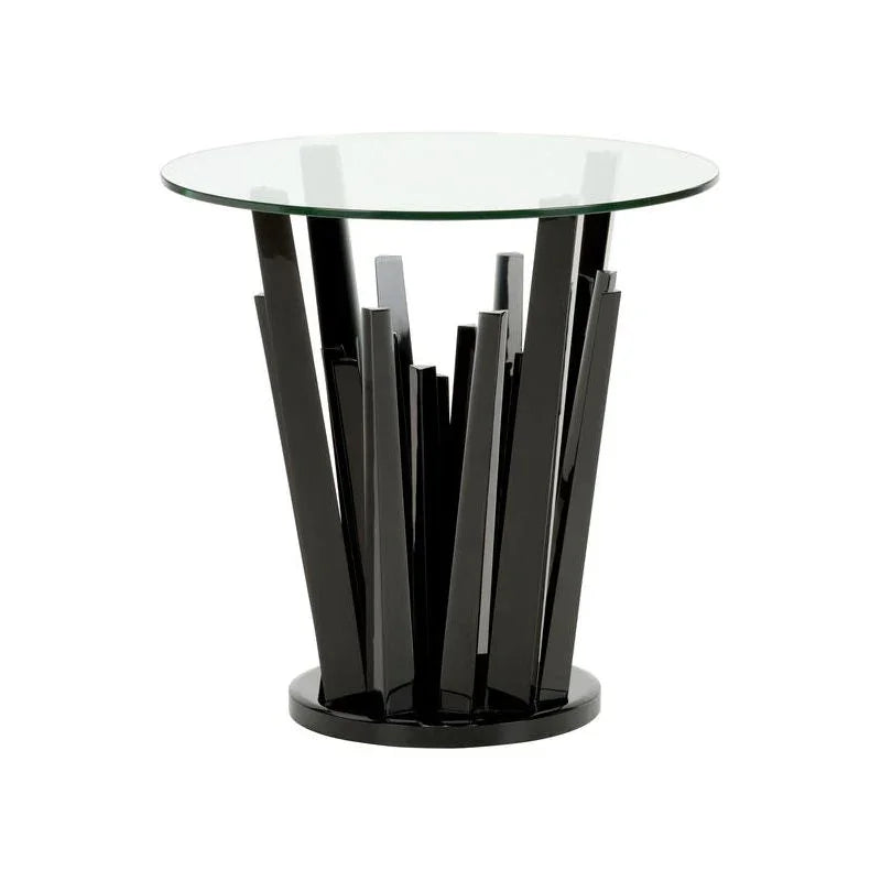 Geode Acrylic Based Round End Table - LOOMLAN - Wildwood - Side Tables