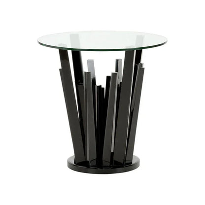 Geode Acrylic Based Round End Table - LOOMLAN - Wildwood - Side Tables