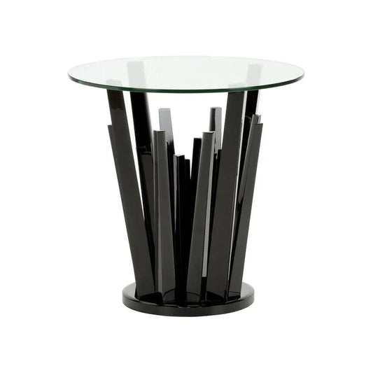 Geode Acrylic Based Round End Table - LOOMLAN - Wildwood - Side Tables