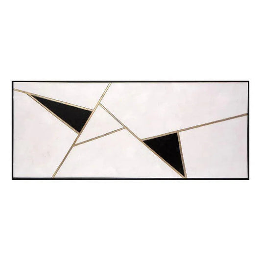 Geometric Relation Hand Painted Mid - Century Wall Art - LOOMLAN - SUNPAN - Canvas Art