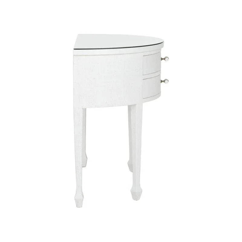 George III Demilune Shaped White Console Table - LOOMLAN - Chelsea House - Console Tables