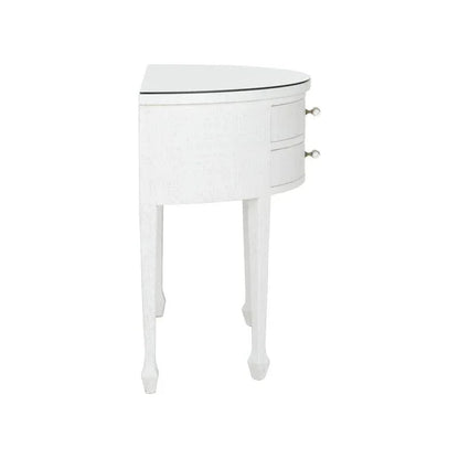 George III Demilune Shaped White Console Table - LOOMLAN - Chelsea House - Console Tables