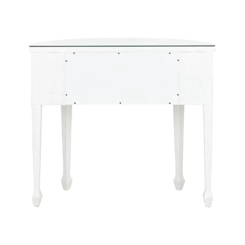 George III Demilune Shaped White Console Table - LOOMLAN - Chelsea House - Console Tables