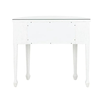 George III Demilune Shaped White Console Table - LOOMLAN - Chelsea House - Console Tables
