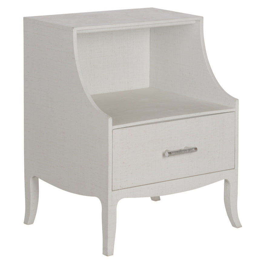 George III One Drawer Bedside Table-Nightstands-Chelsea House-White-LOOMLAN