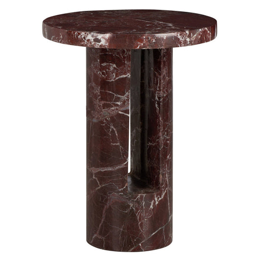 George Red Marble Side Table