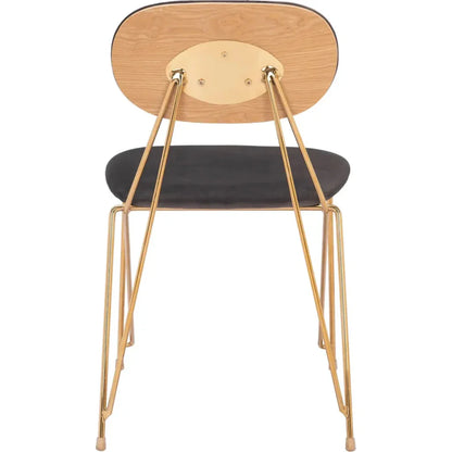 Georges Gray & Gold Armless Dining Chair 2PC - LOOMLAN - Zuo Modern - Dining Chairs