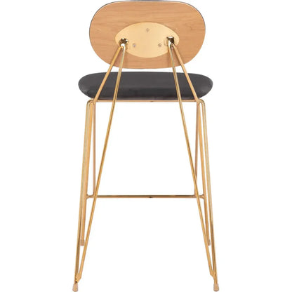 Georges Gray and Gold Counter Stool 2PC - LOOMLAN - Zuo Modern - Counter Stools
