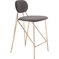 Georges Gray and Gold Counter Stool 2PC - LOOMLAN - Zuo Modern - Counter Stools