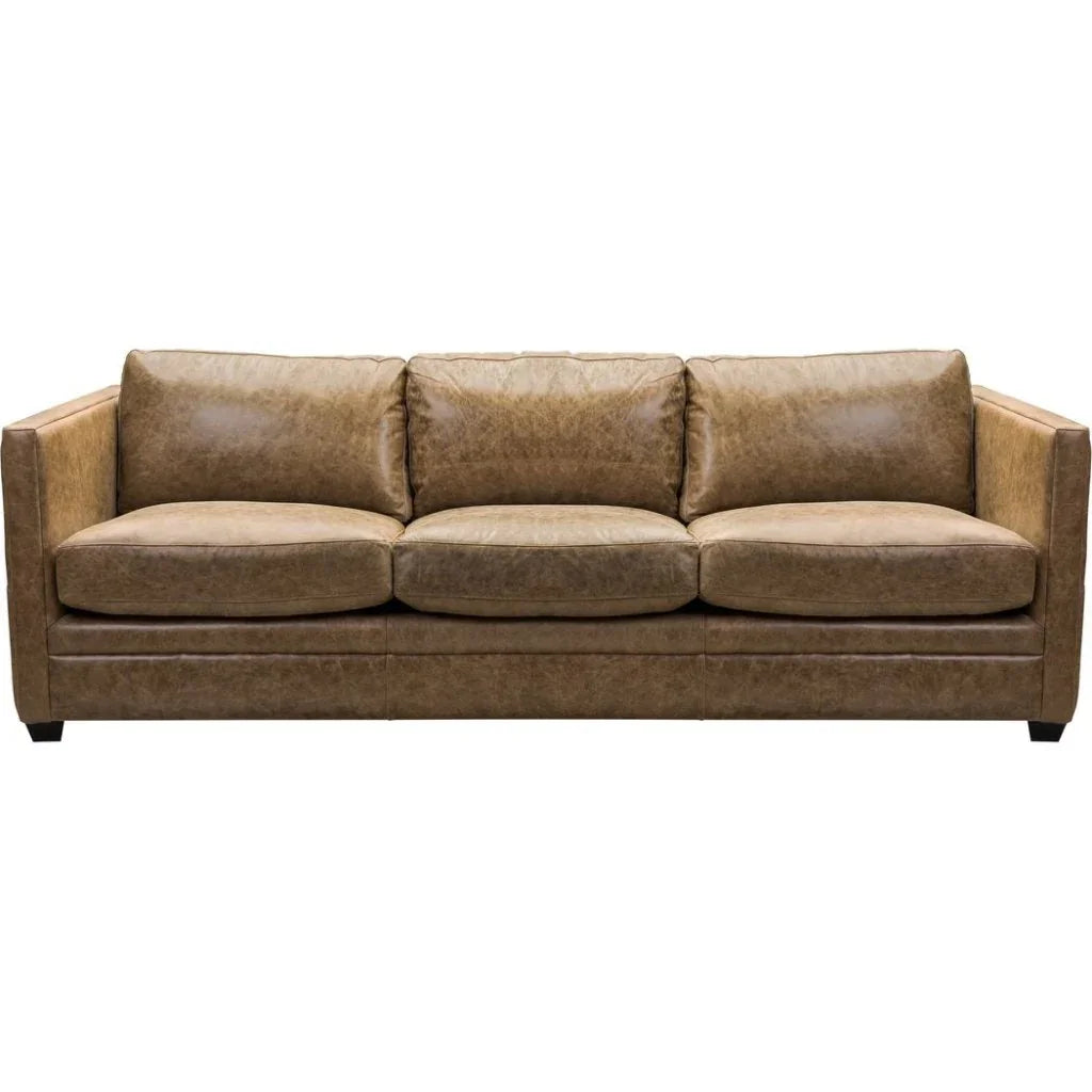 Georgia Leather Comfort Sofa - LOOMLAN - Olivia + Quinn - Sofas & Loveseats