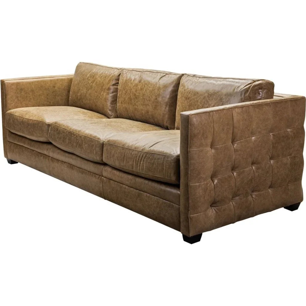 Georgia Leather Comfort Sofa - LOOMLAN - Olivia + Quinn - Sofas & Loveseats