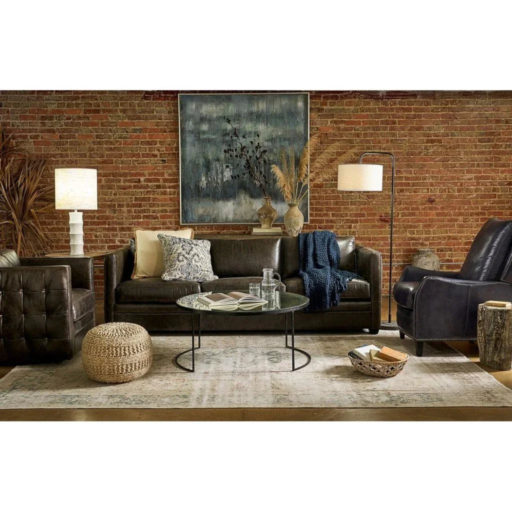 Georgia Leather Comfort Sofa - LOOMLAN - Olivia + Quinn - Sofas & Loveseats