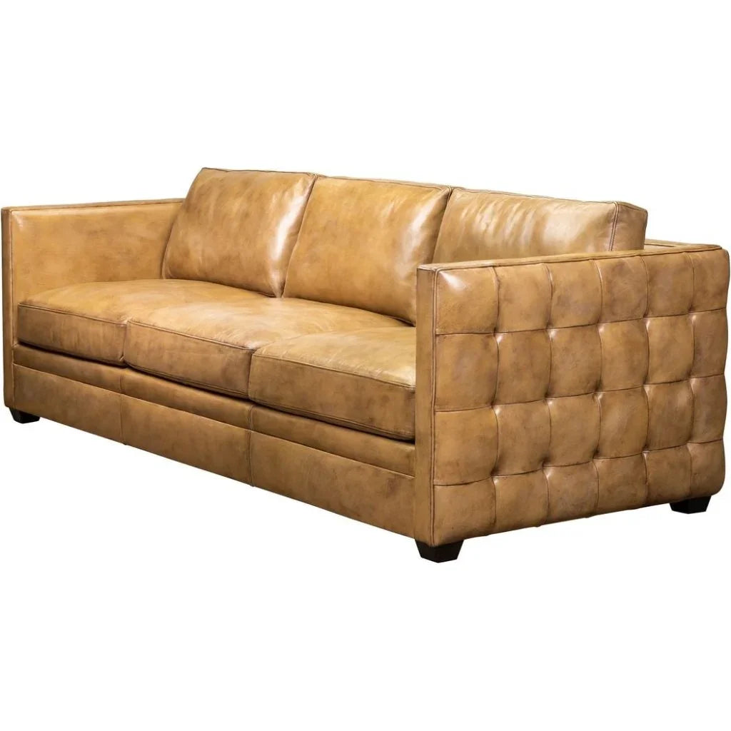 Georgia Leather Comfort Sofa - LOOMLAN - Olivia + Quinn - Sofas & Loveseats