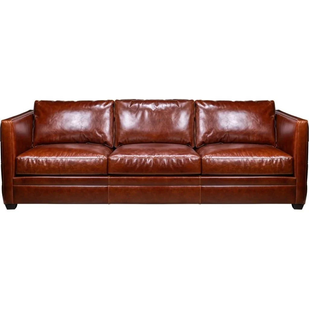 Georgia Leather Comfort Sofa - LOOMLAN - Olivia + Quinn - Sofas & Loveseats