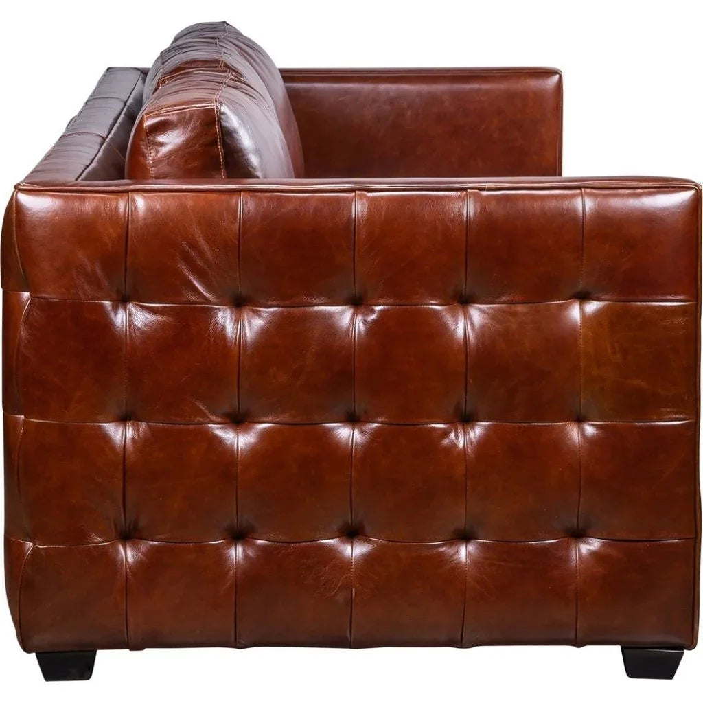 Georgia Leather Comfort Sofa - LOOMLAN - Olivia + Quinn - Sofas & Loveseats